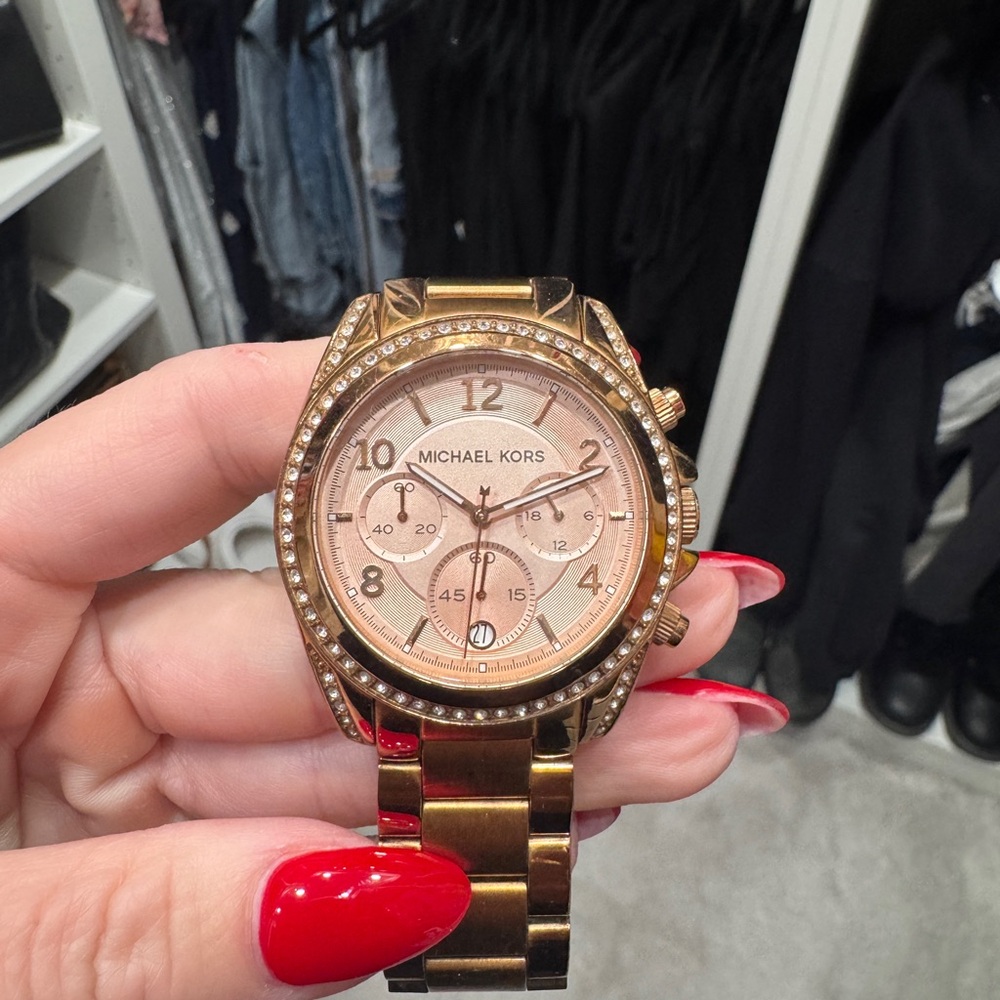 Michael Kors Gold Women's Watch with Crystal Accents